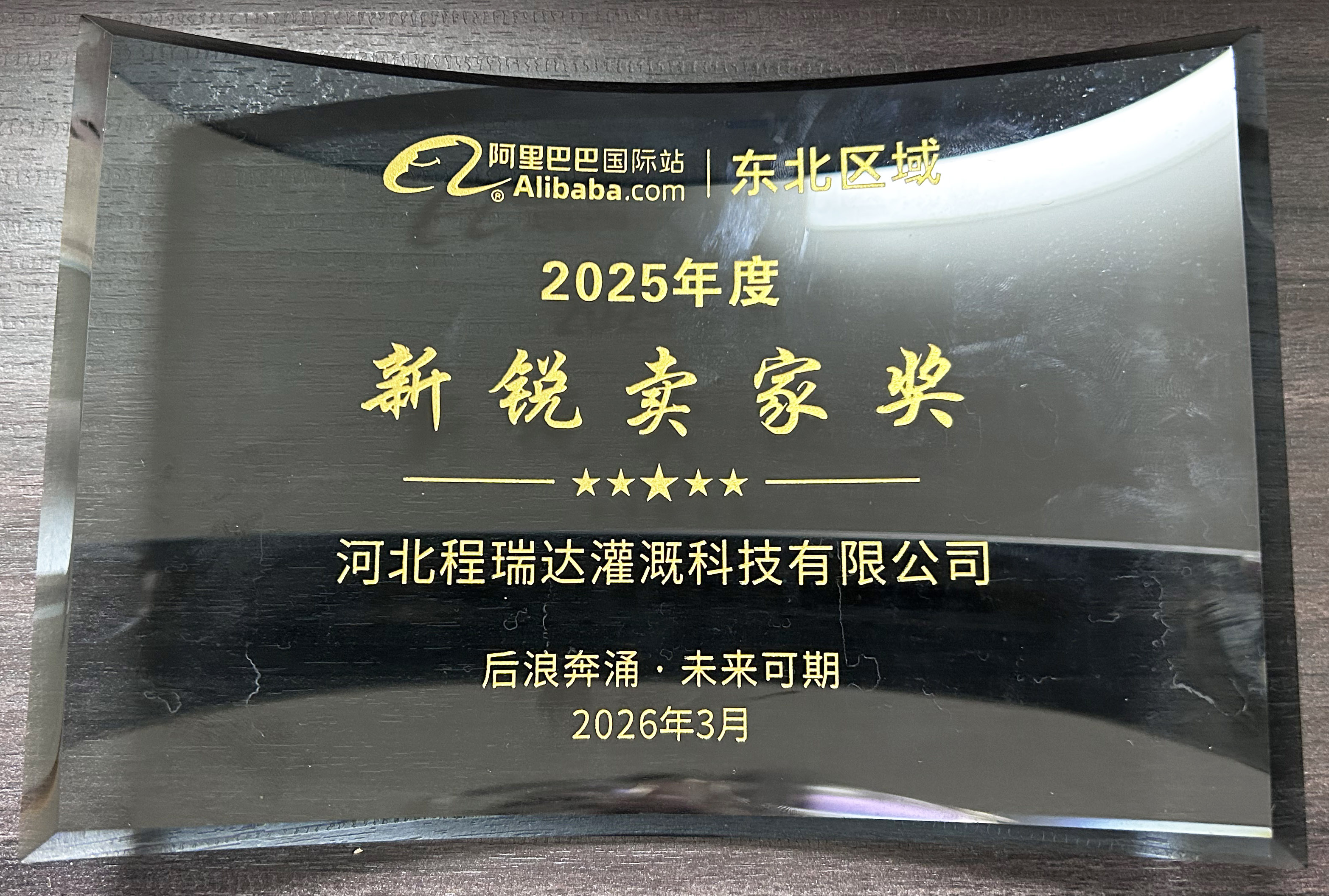 渝中程瑞达灌溉 | 荣获阿里国际站新锐卖家奖